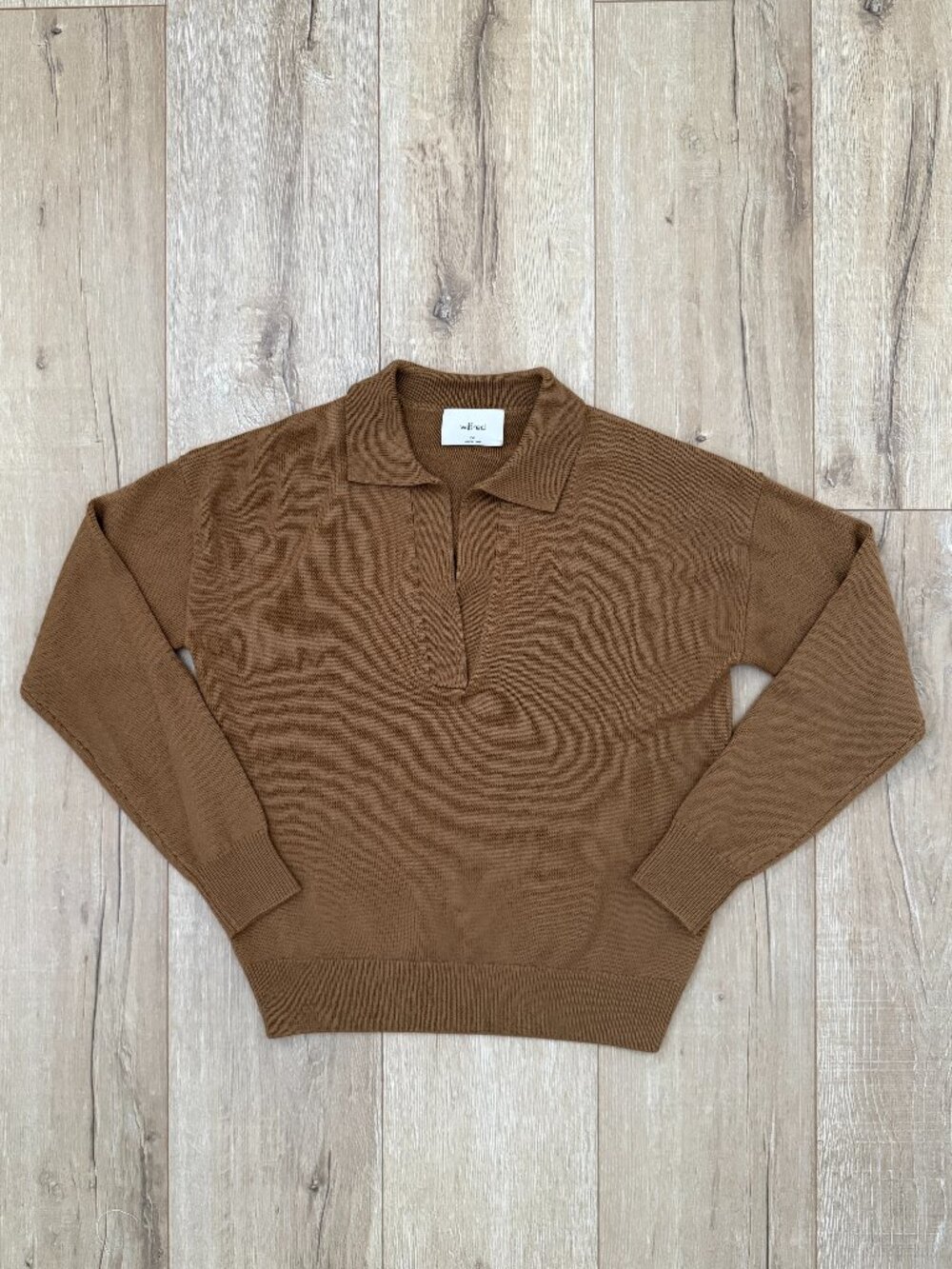 Wilfred Brown Scoop Neck Knit Sweater